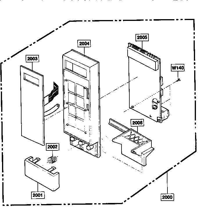 Kenmore 72189650590 control panel diagram
