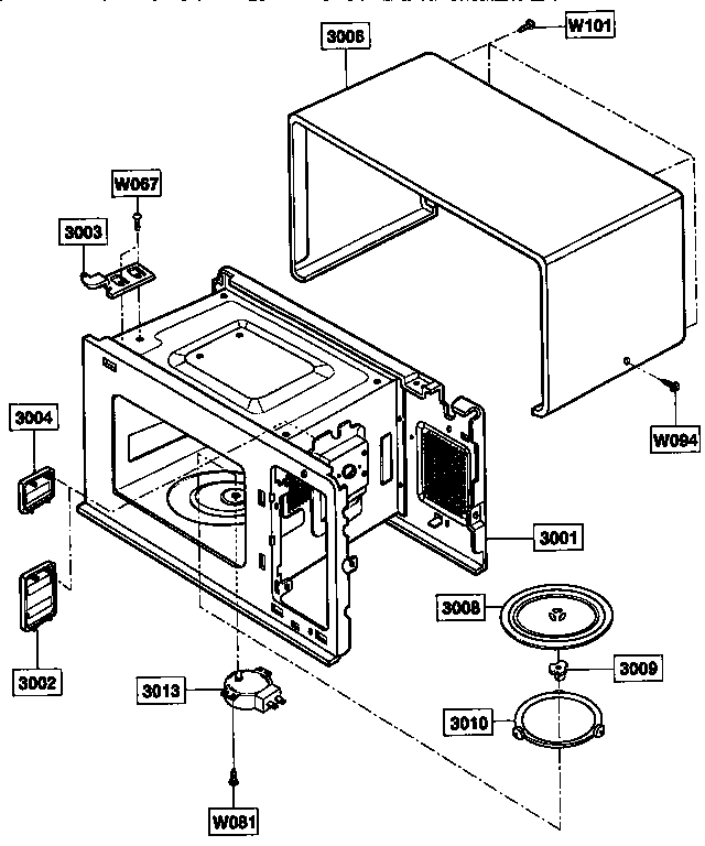 Kenmore 72189650590 oven cavity diagram
