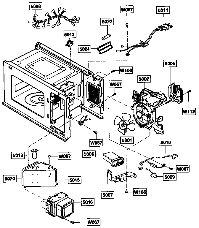 Kenmore 72189650590 oven interior diagram