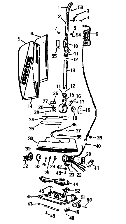 Kenmore 900XL8300 unit parts diagram
