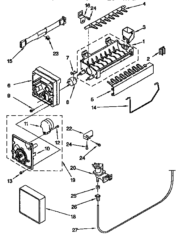 Kenmore 1068560 icemaker diagram