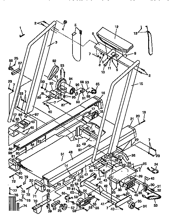 Weslo WLTL97540 unit parts diagram