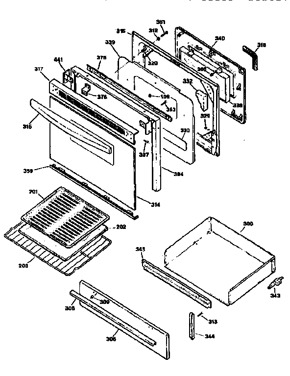 Kenmore 3627555990 door diagram