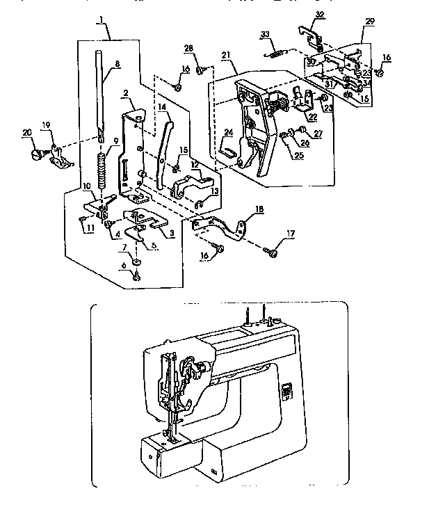Kenmore 38512514590 presser bar assembly diagram