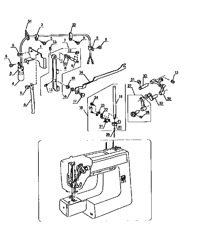Kenmore 38512514590 needle bar assembly diagram
