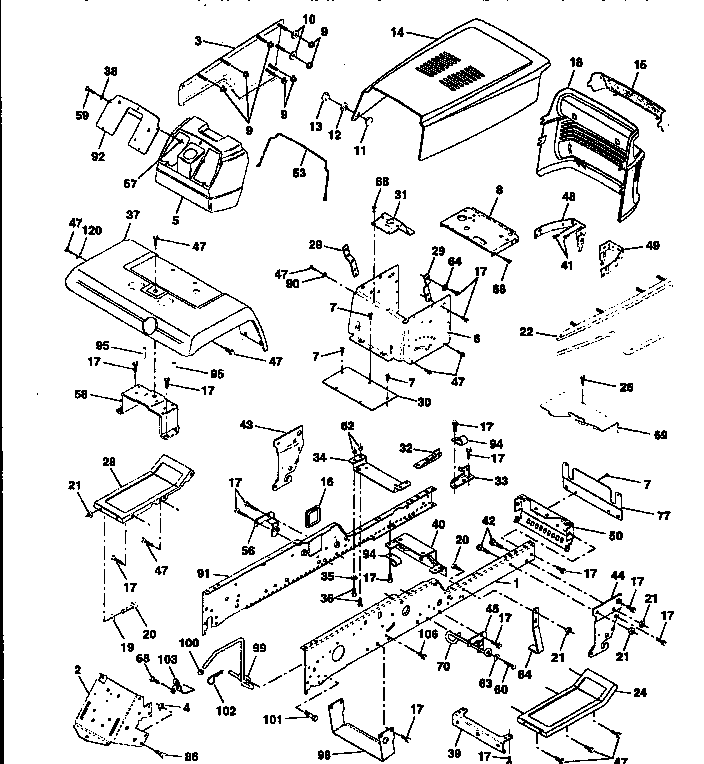 Craftsman 917250781 chassis and enclosures diagram