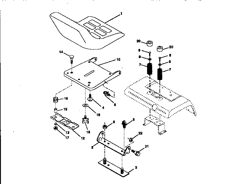 Craftsman 917250781 seat assembly diagram