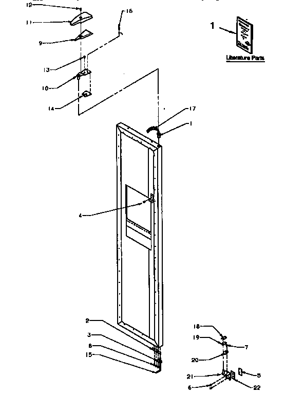 Kenmore 5969555580 freezer door diagram