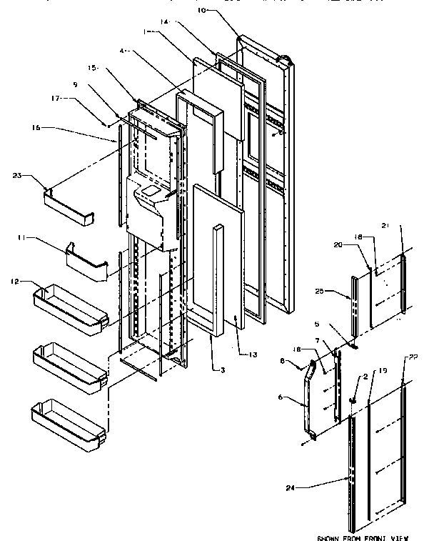 Kenmore 5969555580 freezer door diagram