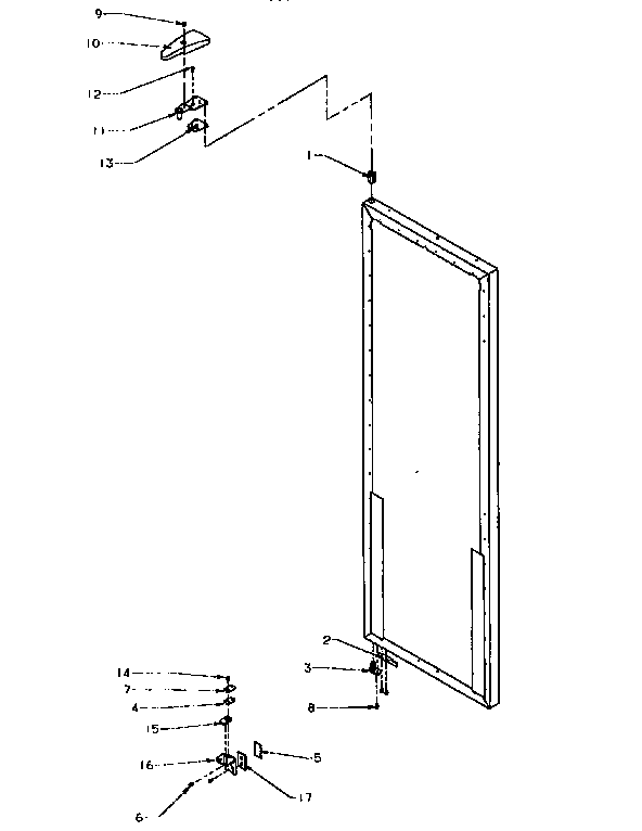 Kenmore 5969555580 refrigerator door diagram