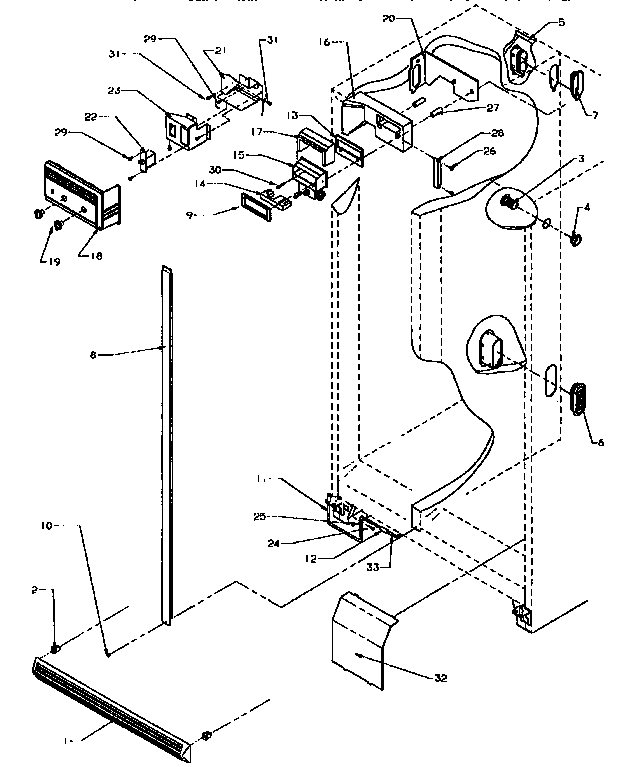 Kenmore 5969555580 control parts diagram