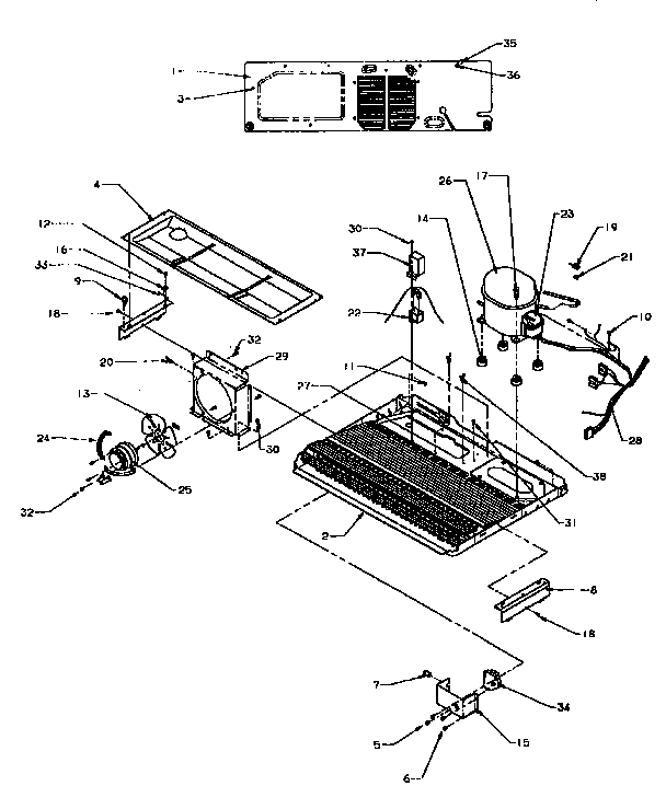 Kenmore 5969555580 machine compartment diagram