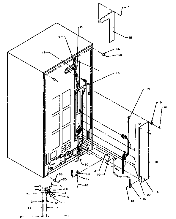 Kenmore 5969555580 cabinet back diagram