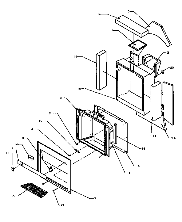Kenmore 5969555580 ice and water cavity diagram