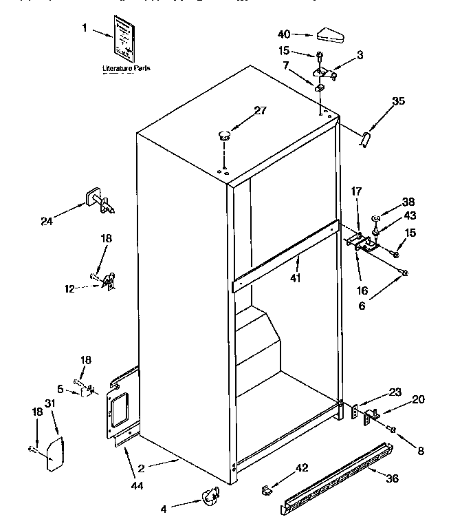 Kenmore 1069658481 cabinet diagram