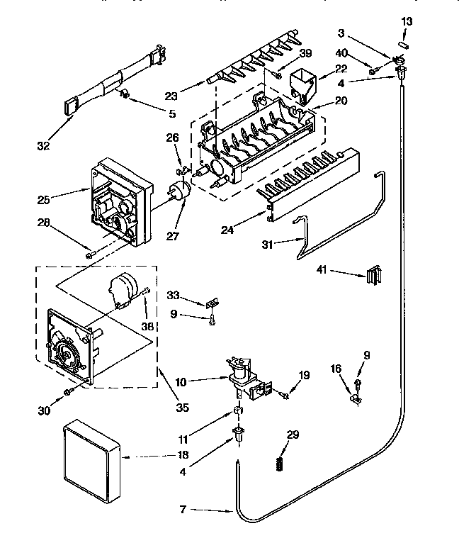 Kenmore 1069751880 icemaker diagram