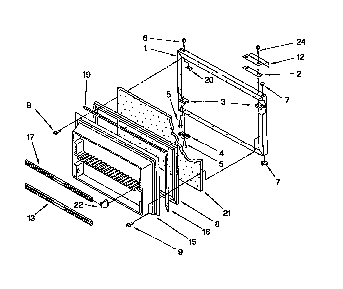 Kenmore 1069751880 freezer door diagram