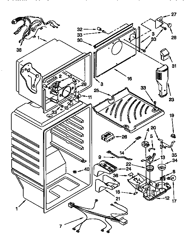 Kenmore 1069750320 liner assembly diagram