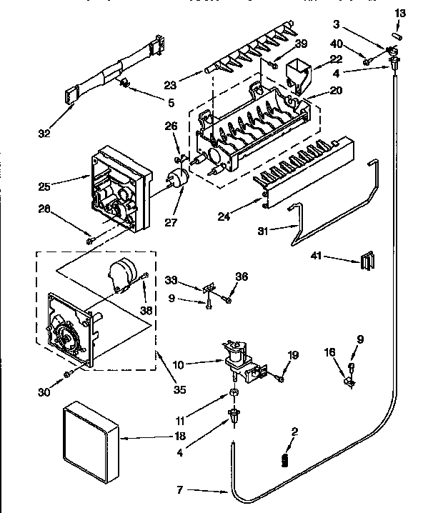Kenmore 1069750320 icemaker assembly diagram