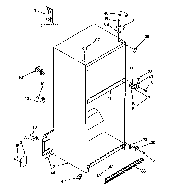Kenmore 1069650311 cabinet parts diagram