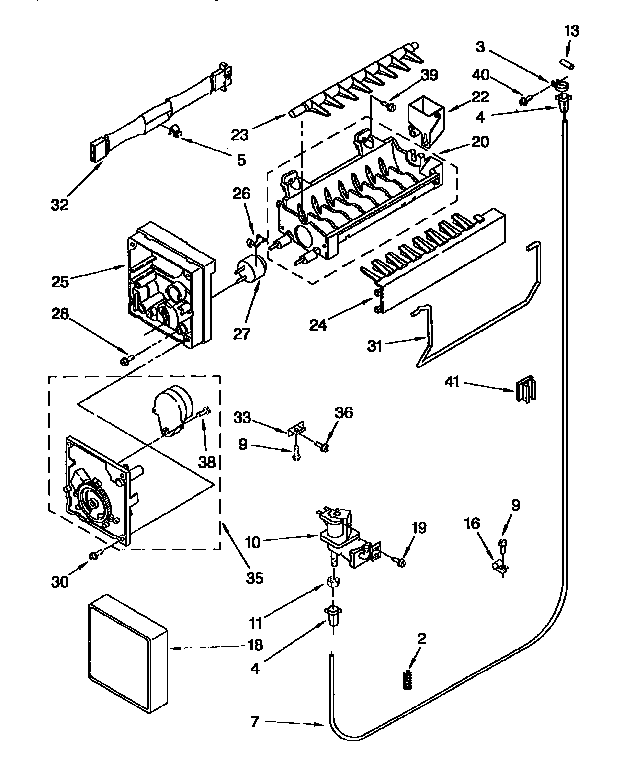 Kenmore 1069650311 icemaker parts diagram