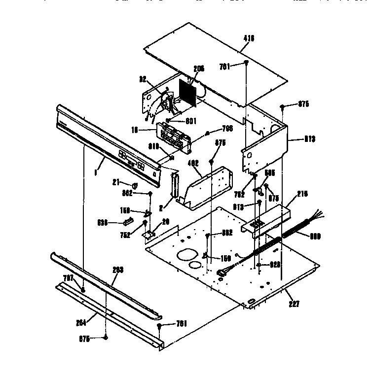 Kenmore 9114105990 control panel section diagram