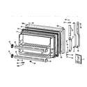 GE TBX18DAXBRAA freezer door diagram