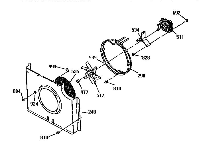 Kenmore 3634803993 fan section diagram