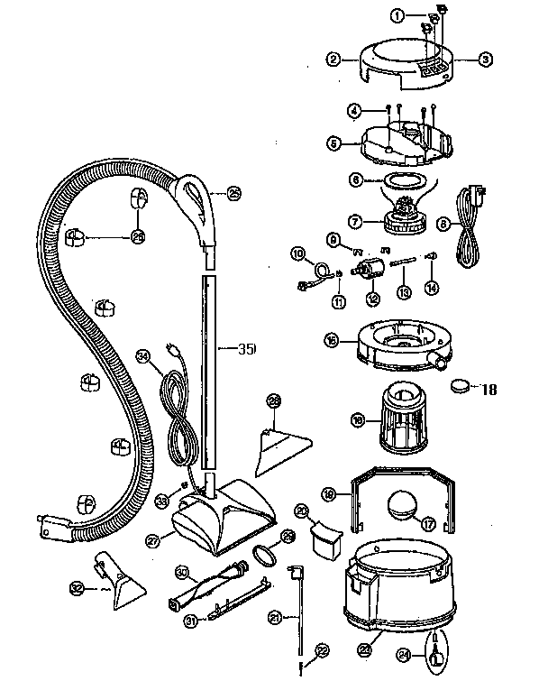 Bissell 1681-1 replacement parts diagram