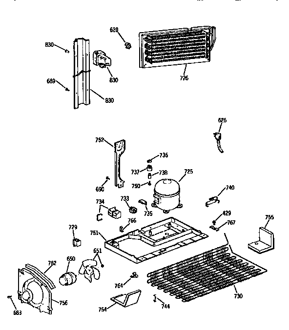 GE TBX18ZIERAA unit parts diagram