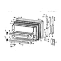 GE TBX18DAXCRWW freezer door diagram