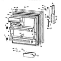 GE TBX18DAXCRWW fresh food door diagram