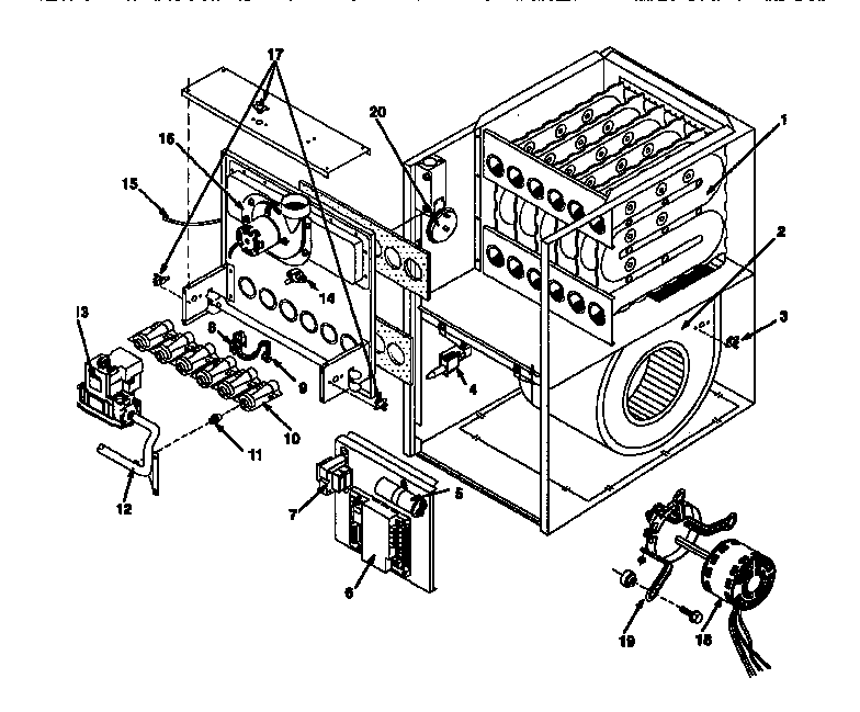 ICP NTN5125BKA1 functional replacement parts diagram
