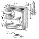 GE TBX18JASARAD fresh food door diagram
