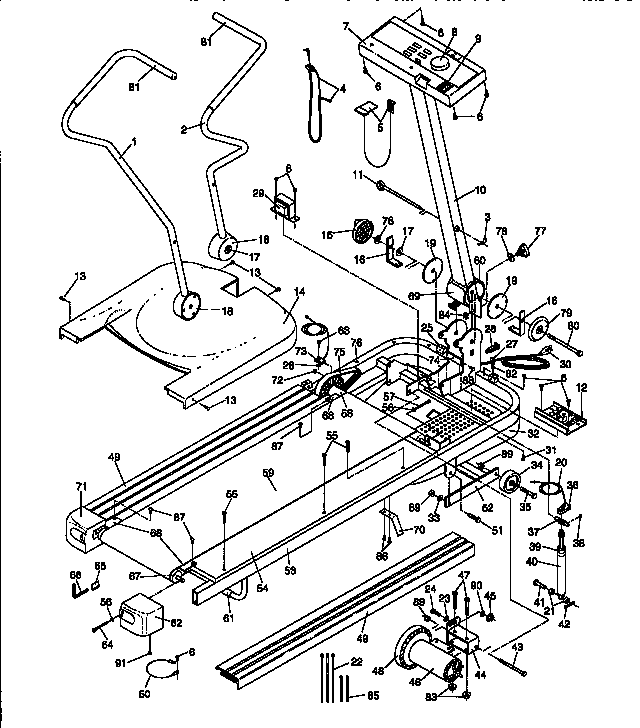 Proform DR705226 motor and console asm diagram