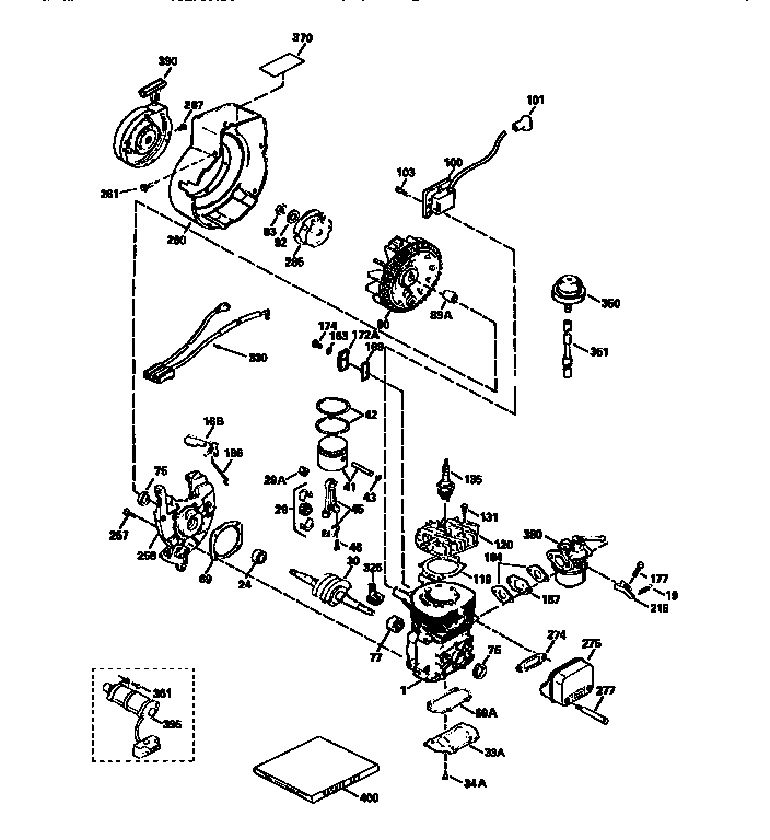 Craftsman 536884550 engine assembly diagram