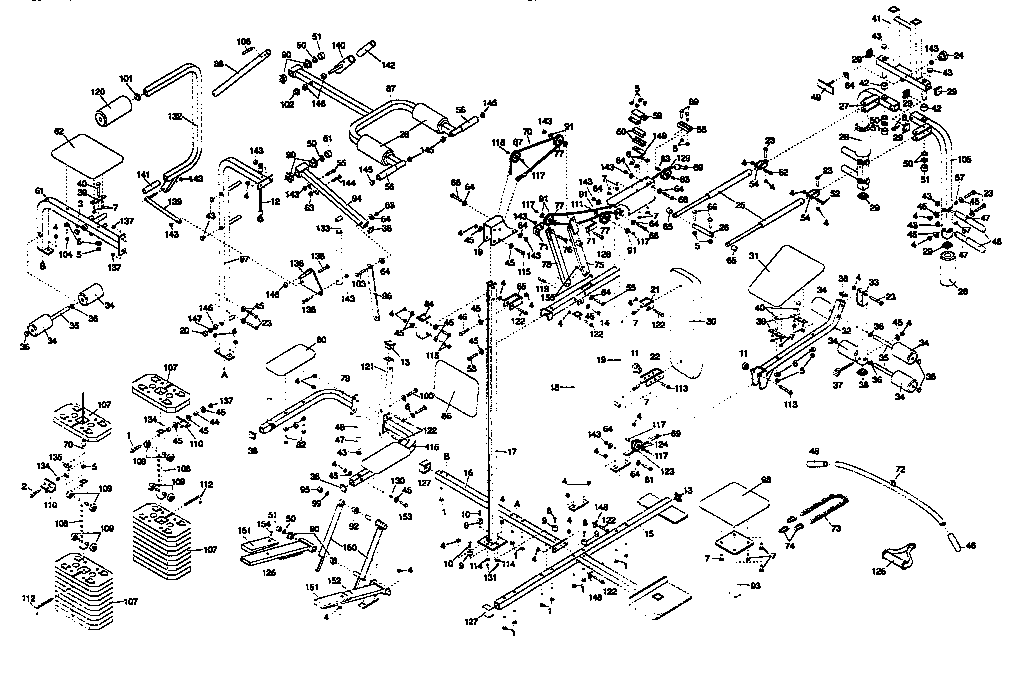 Weider WG8800-0 unit parts diagram