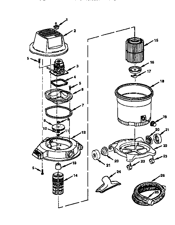 Craftsman 113177030 bucket assembly diagram