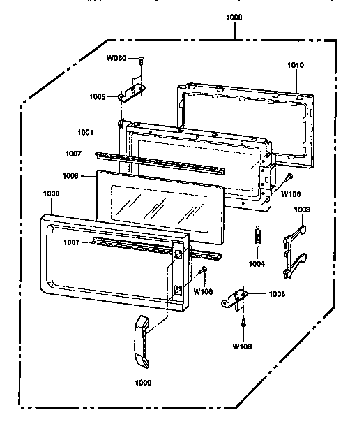 Kenmore 72189952590 door parts diagram