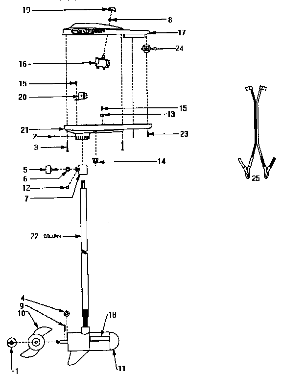 Motorguide GT3000 main asm diagram