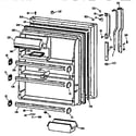 GE TBX21JISRRWH fresh food door diagram
