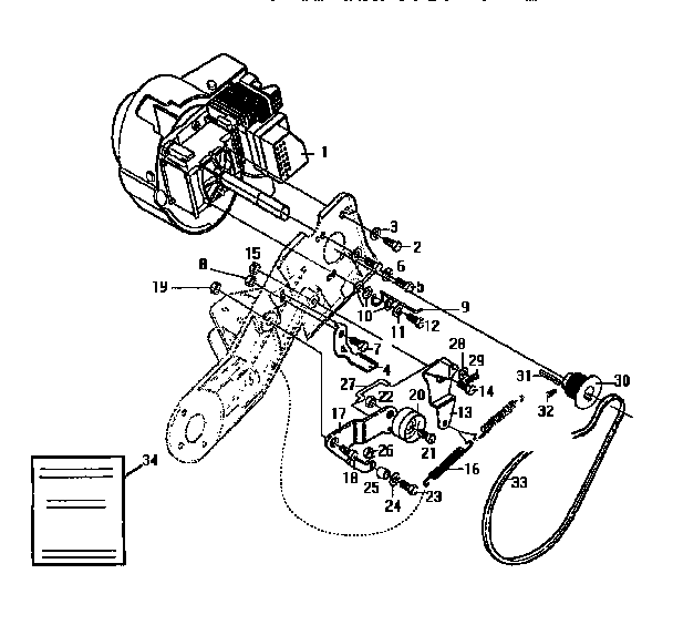 Craftsman 536884560 engine and drive diagram