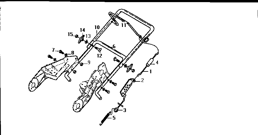 Craftsman 536884560 handle assembly diagram