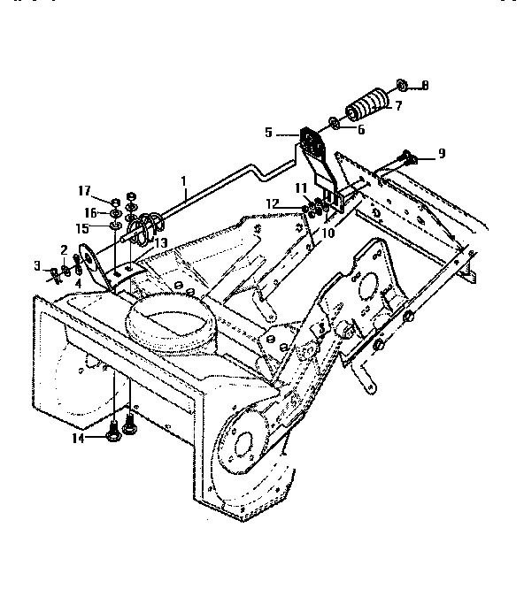 Craftsman 536884560 chute control rod diagram