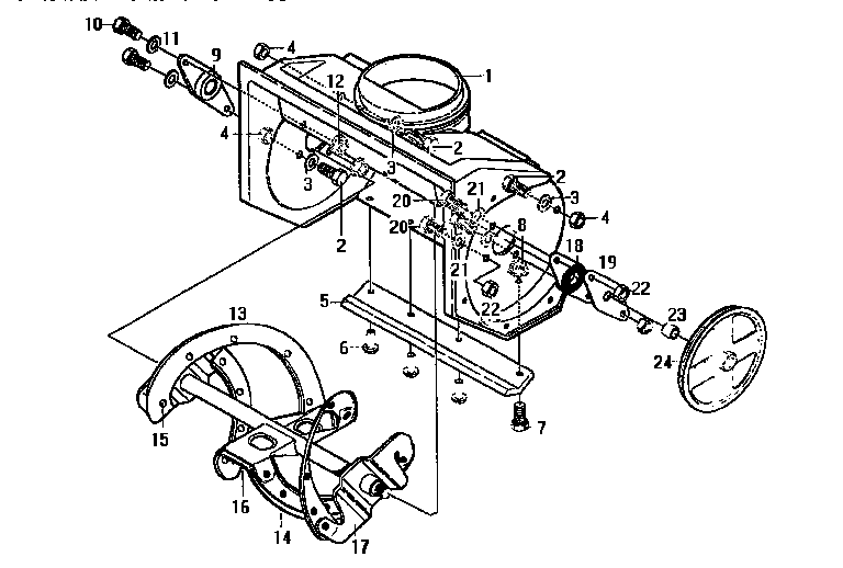 Craftsman 536884580 auger housing diagram