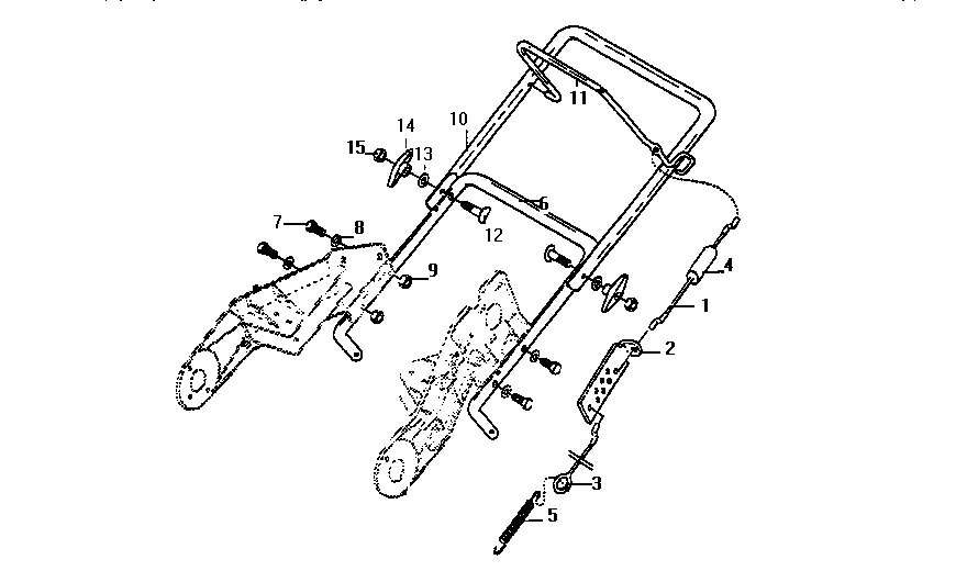 Craftsman 536884580 handle assembly diagram