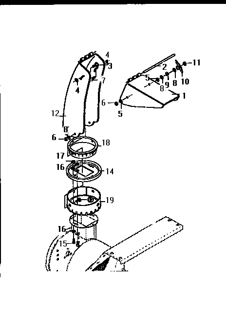 Craftsman 536886281 discharge chute diagram