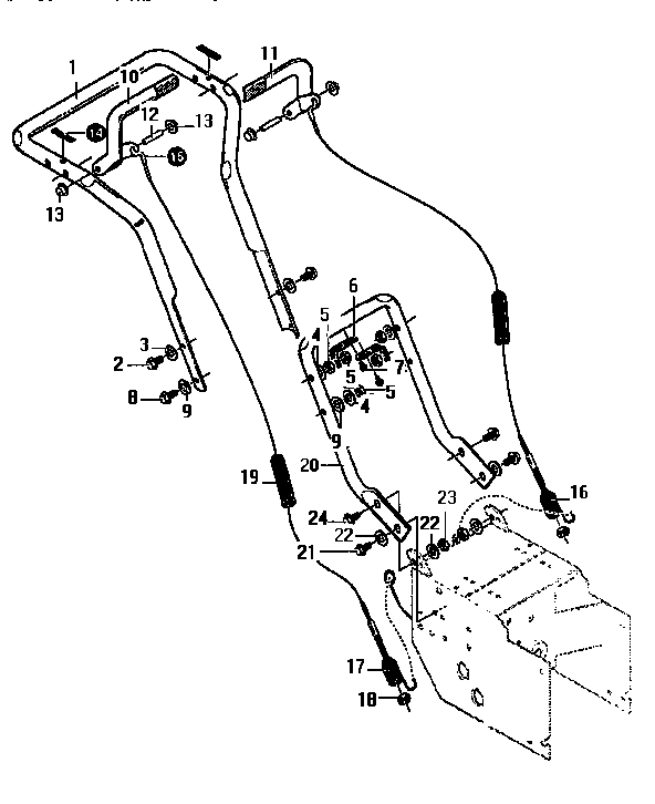 Craftsman 536886281 handle assembly diagram