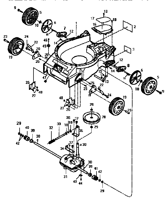 Troybilt 47291 housing assembly diagram