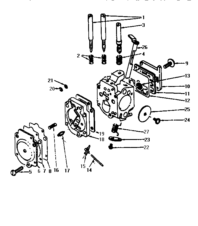 McCulloch PRO MAC 610 carburetor assembly diagram